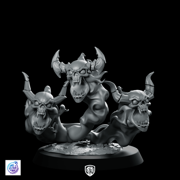 Fire Skulls Miniature Spectral Flaming Undead Arcane Hazard - CastNPlay - We Print Miniatures