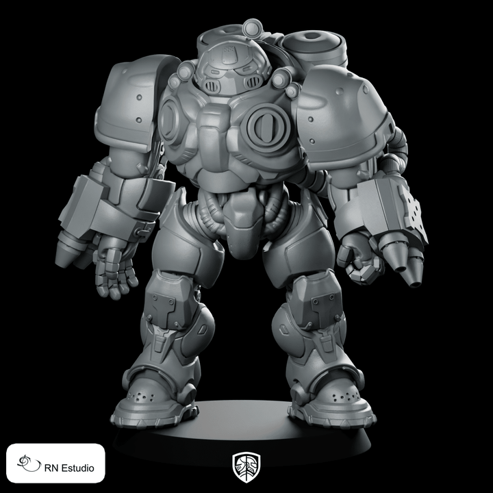 Firebat 1, figurine de golem en armure