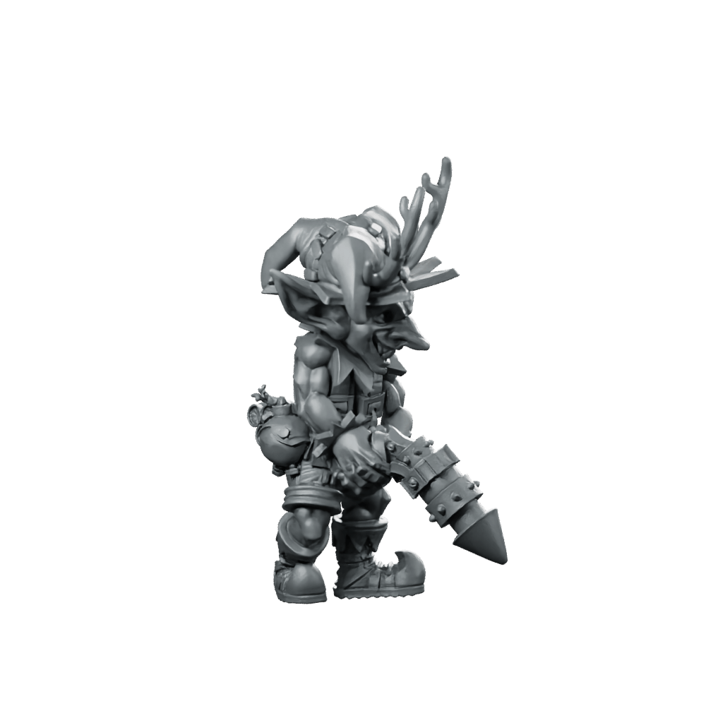 Christmas Firework Shooter Miniature Goblin Pyrotechnic Trickster RPG - CastNPlay - We Print Miniatures
