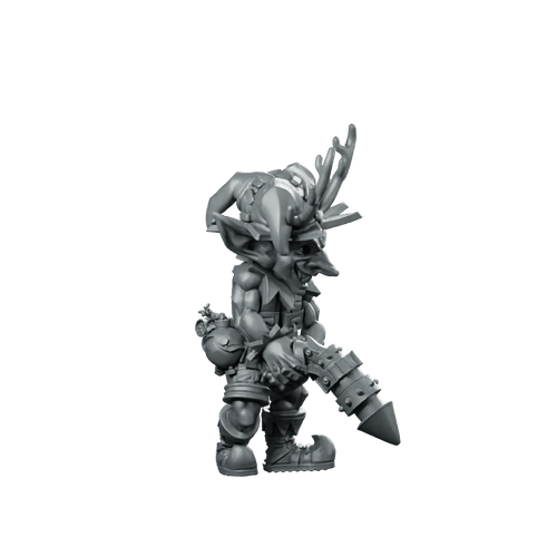 Christmas Firework Shooter Miniature Goblin Pyrotechnic Trickster RPG - CastNPlay - We Print Miniatures