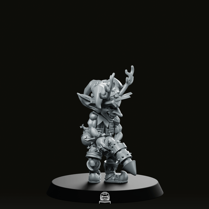 Miniatura Tirador de Fuegos Artificiales Navideño Goblin Pirotécnico Embaucador para Juegos de Rol