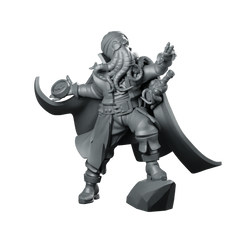 First Officer Mindhost Miniature Eldritch Pirate Horror Resin Miniature 360 Spin 01