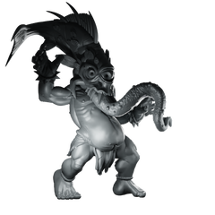 Fisher Troll Mimic Miniature Anglerfish Horror Monster Miniature 360 Spin 01