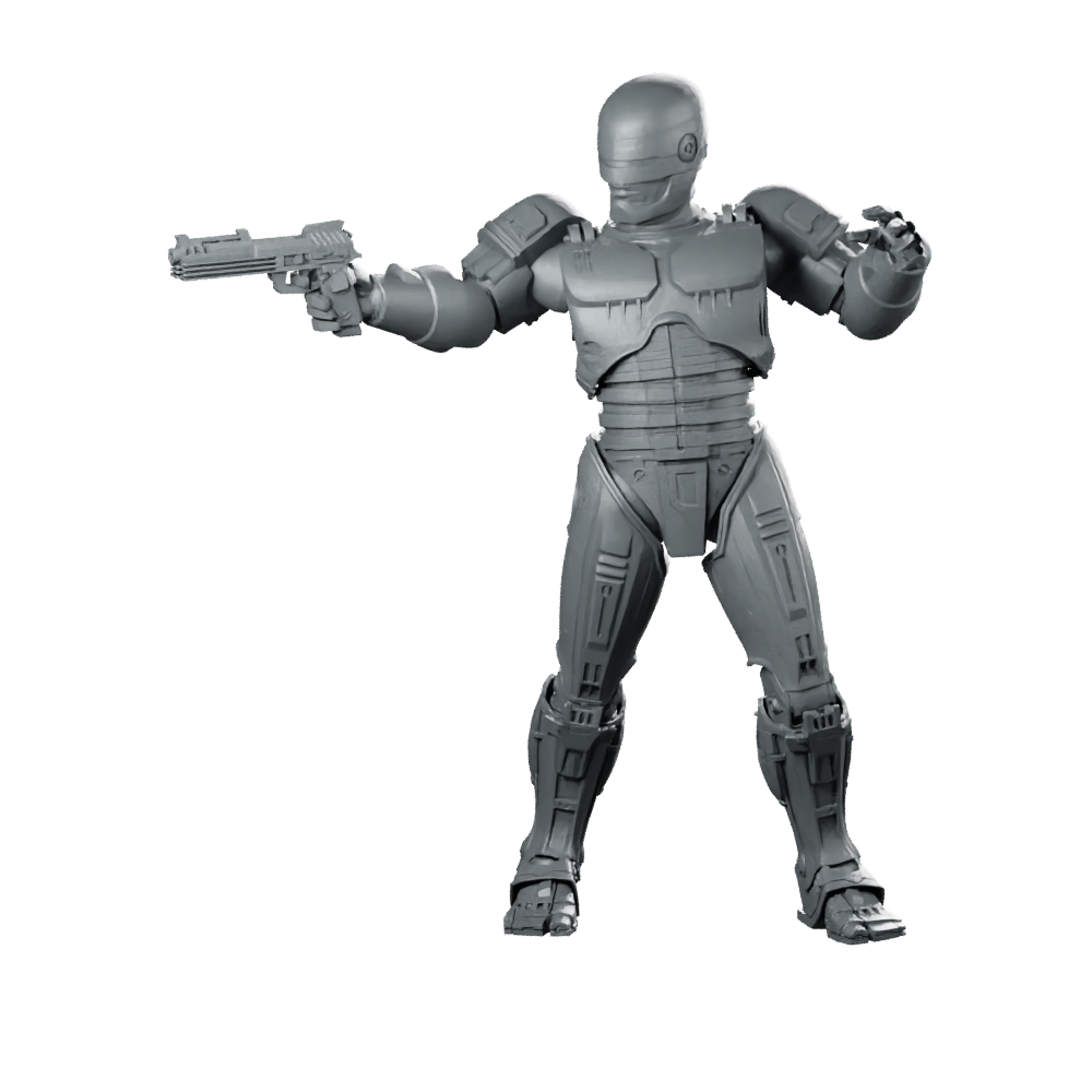 Battle Cop Cyborg Series 2A Miniature Resin Sci-Fi Miniature 360 Spin 01