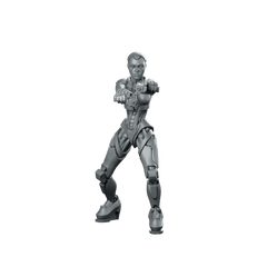 Fkmsa Sexy Droid Agent 1 Miniature Cyberpunk Operative - Papsikels Miniatures - We Print Miniatures