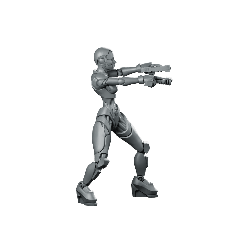 Fkmsa Sexy Droid Agent 1 Miniature Cyberpunk Operative - Papsikels Miniatures - We Print Miniatures