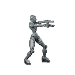 Fkmsa Sexy Droid Agent 1 Miniature Cyberpunk Operative - Papsikels Miniatures - We Print Miniatures