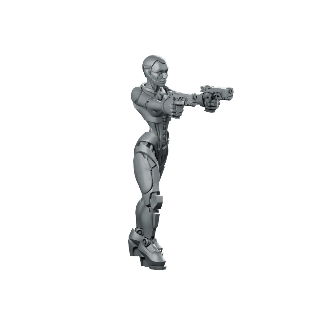 Fkmsa Sexy Droid Agent 5 Miniature Cyberpunk - Papsikels Miniatures - We Print Miniatures