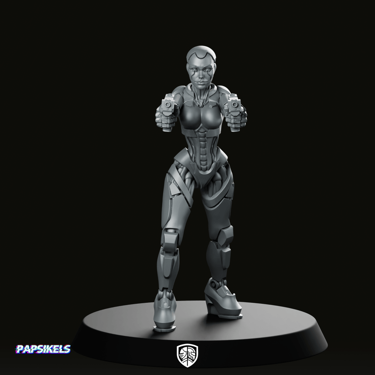 Fkmsa Sexy Droid Agent 5 Miniature Cyberpunk - Papsikels Miniatures - We Print Miniatures