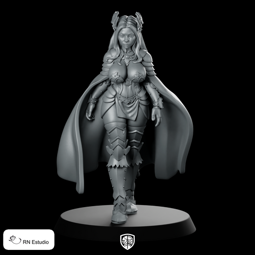 Flavia Miniature Regal Armored Female Hero Fantasy
