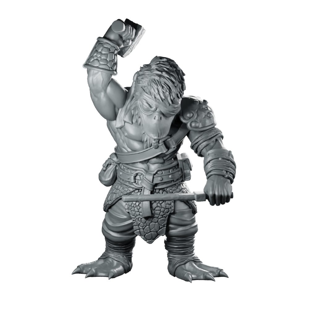 Flavio The Blacksmith Mallard Artisan Miniature Duck Sci-Fi Miniature 360 Spin 01