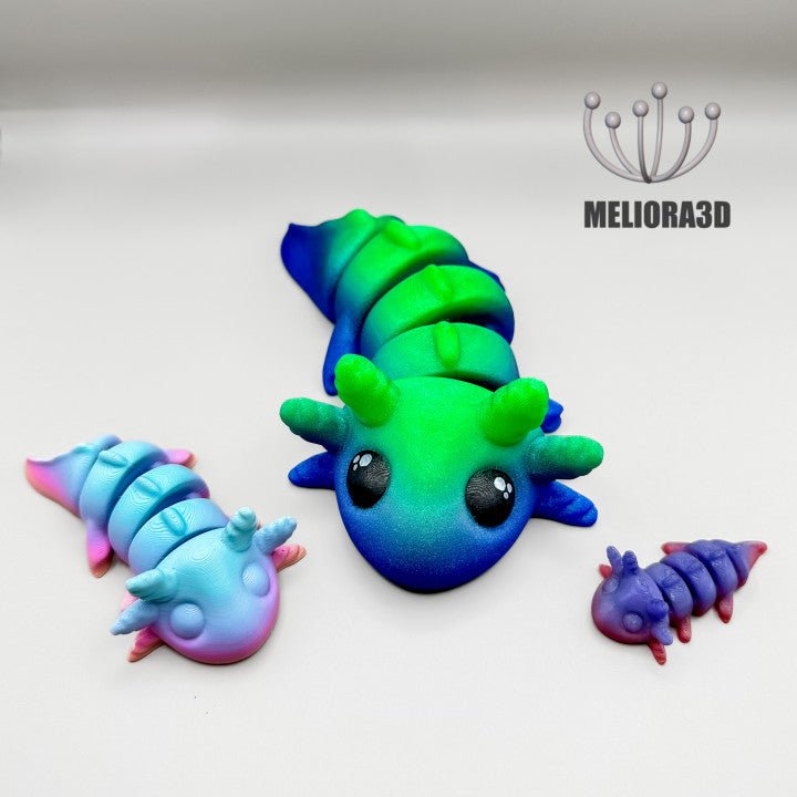 Flexi Baby Axolotl - Meliora3D - We Print Miniatures