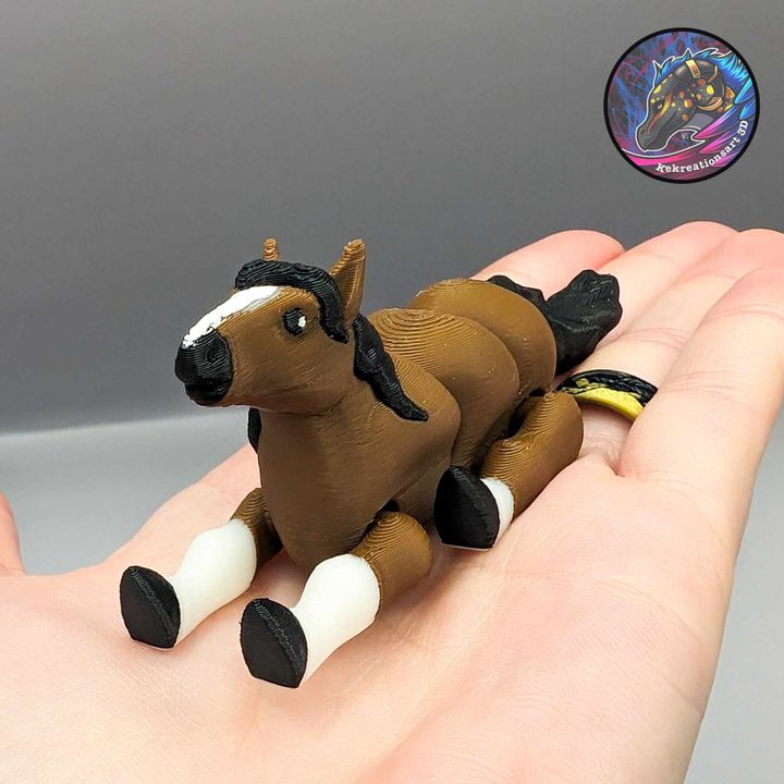 Flexi Baby Horse Keychain - Kirsten M - We Print Miniatures