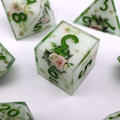Floral Notes | Art Core Dice| 7 Piece Set - Tabletop Dominion - We Print Miniatures