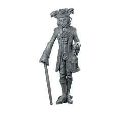 Gentleman Florindo Miniature Dapper Noble Lantern NPC Miniature 360 Spin 01