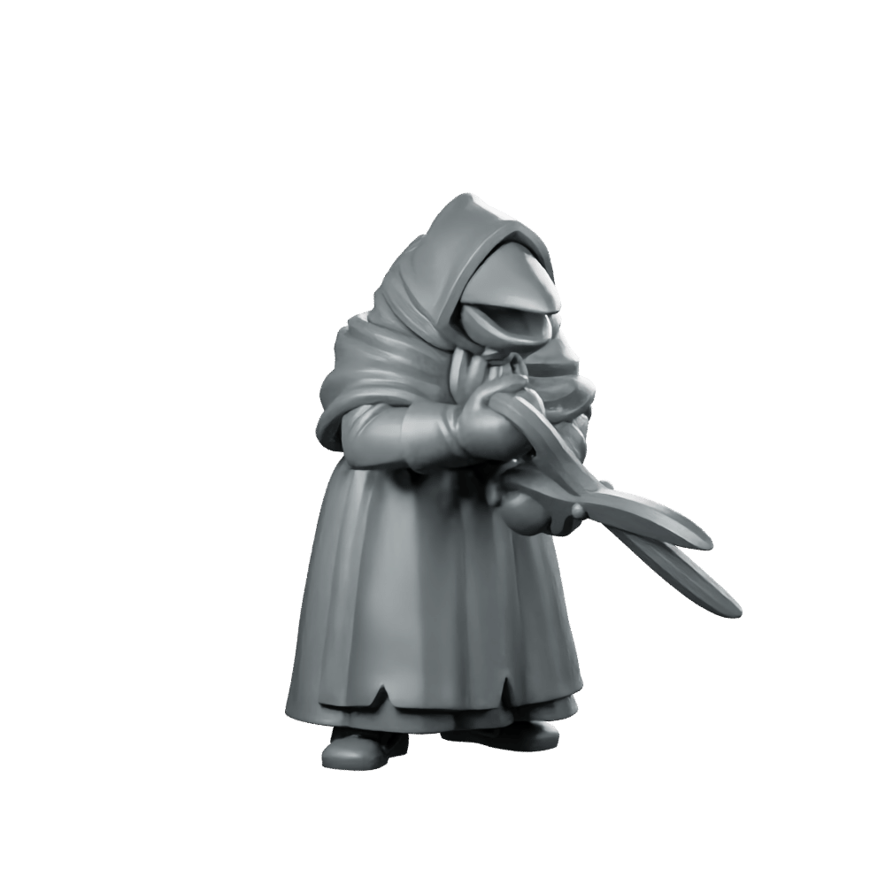 Folklore Creature (Schnabelperchten) Miniature Hooded Rogue Duelist - Vae Victis - We Print Miniatures