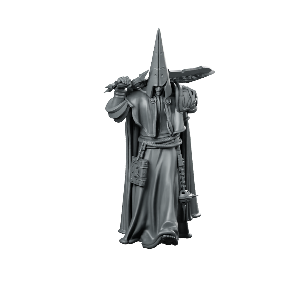 Foul Priest H Miniature Executioner Cultist Miniature 360 Spin 01