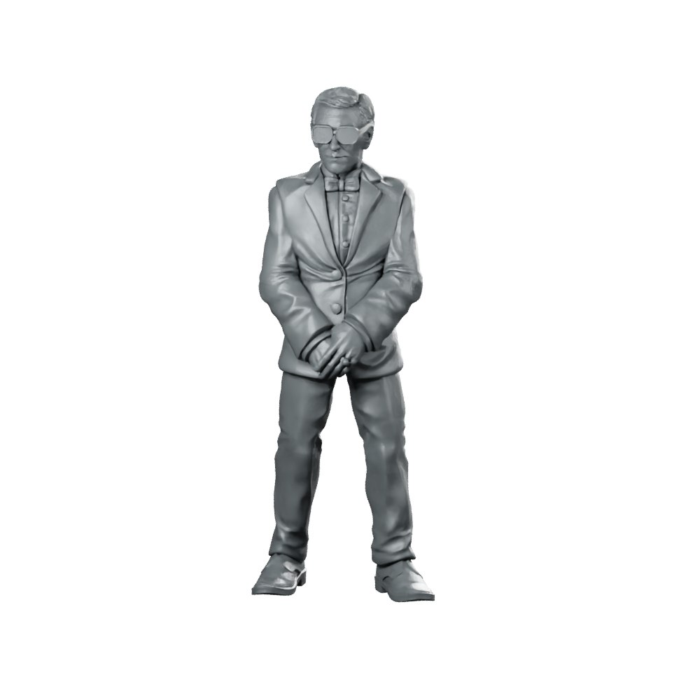 Founder Businessman Miniature Sci-Fi Corporate NPC Financier Miniature 360 Spin 01
