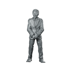 Founder Businessman Miniature Sci-Fi Corporate NPC Financier Miniature 360 Spin 01