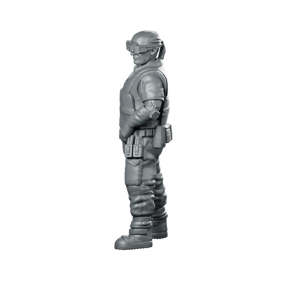 Frank Buck Jennings 01 Cyberpunk Miniature Cigar Veteran Miniature 360 Spin 01