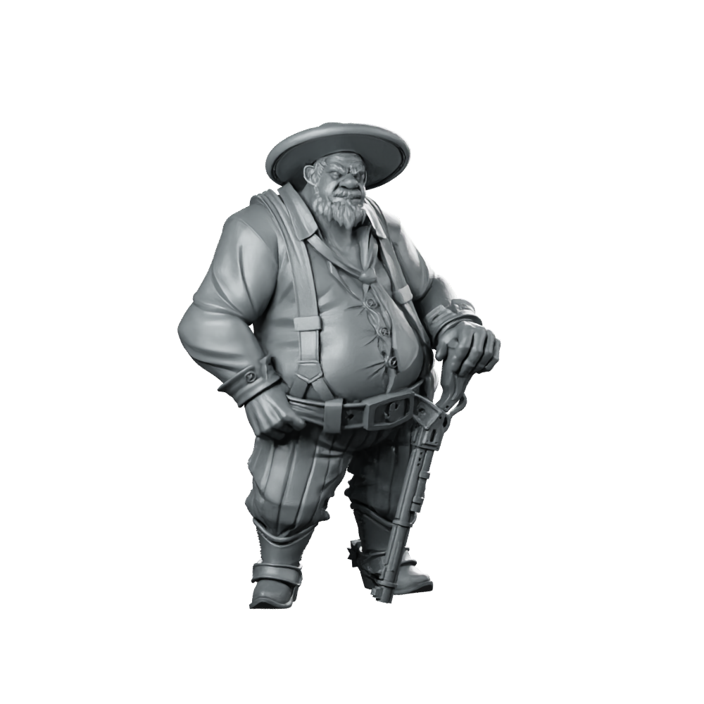 Frank Dubois Cowboy Miniature Humorous Wild West Miniature 360 Spin 01