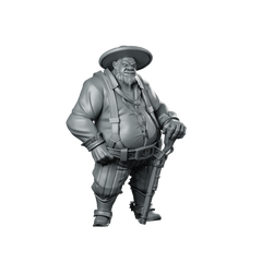 Frank Dubois Cowboy Miniature Humorous Wild West Miniature 360 Spin 01