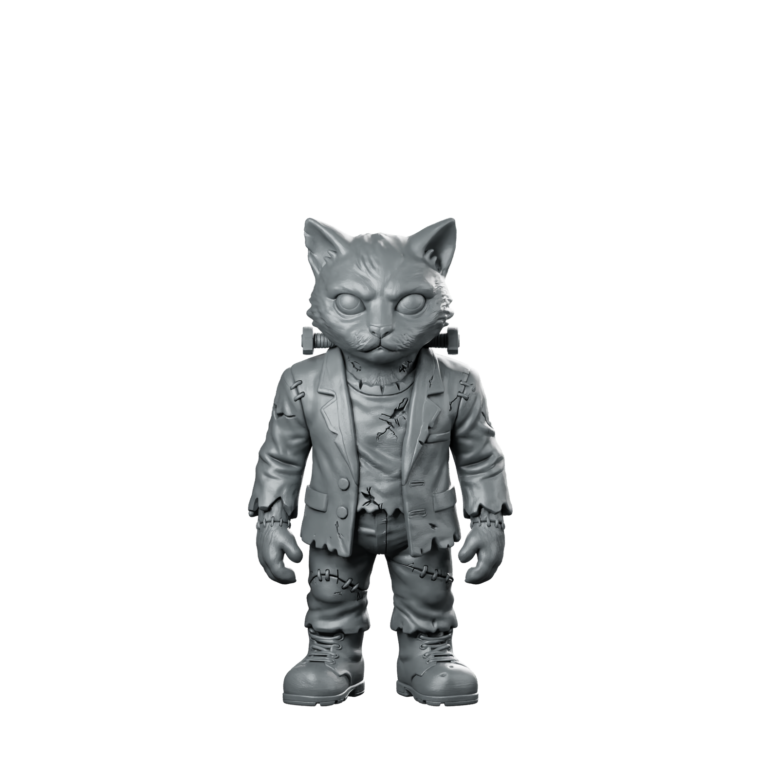 Frankie Fixed Frankenstein Cat Monster Miniature Resin Miniature 360 Spin 01