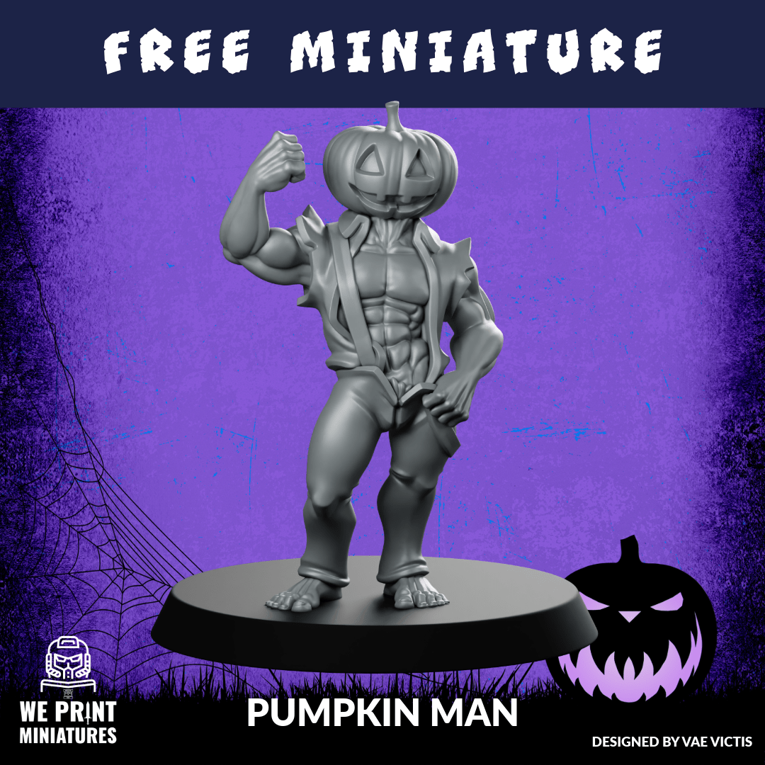 Free Pumpkin Man Miniature offer - We Print Miniatures - We Print Miniatures