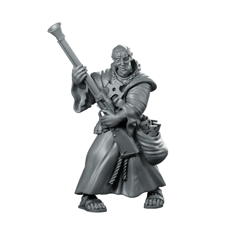 Friar A Miniature Mad Monk Blunderbuss Miniature 360 Spin 01