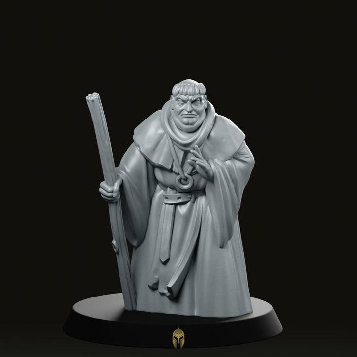Friar Fantasy Miniature Medieval Priest Pilgrim Staff Character