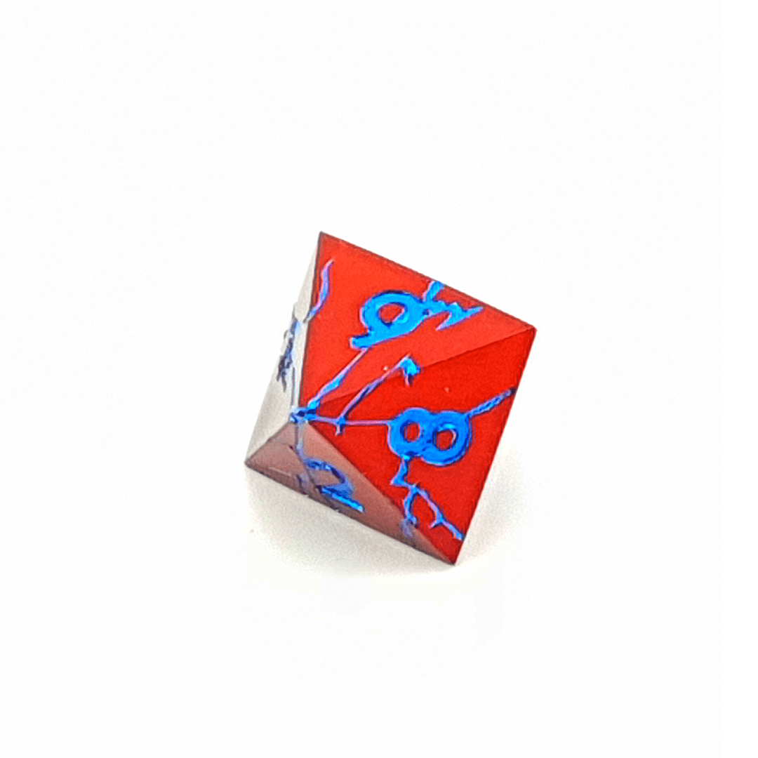 Frostfire Scar | Solid Metal Dice | 7 Piece Set - Tabletop Dominion - We Print Miniatures