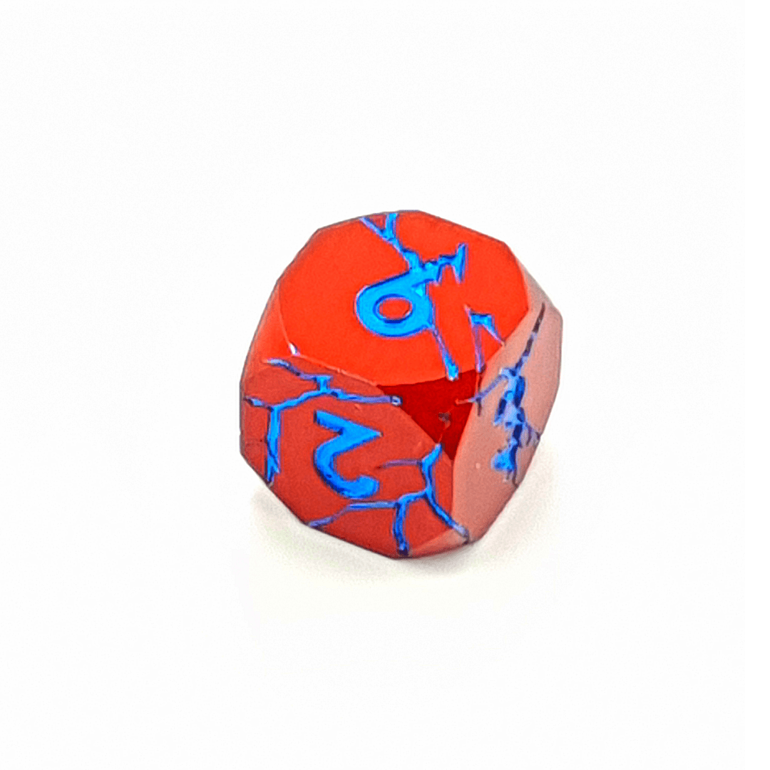 Frostfire Scar | Solid Metal Dice | 7 Piece Set - Tabletop Dominion - We Print Miniatures