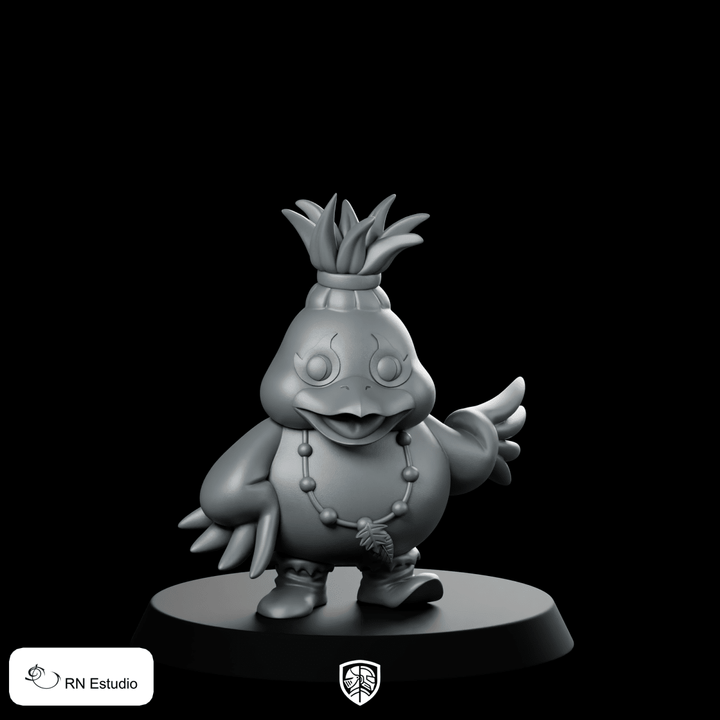 Funky Bird Miniature Pineapple Hat Whimsical Fantasy RPG