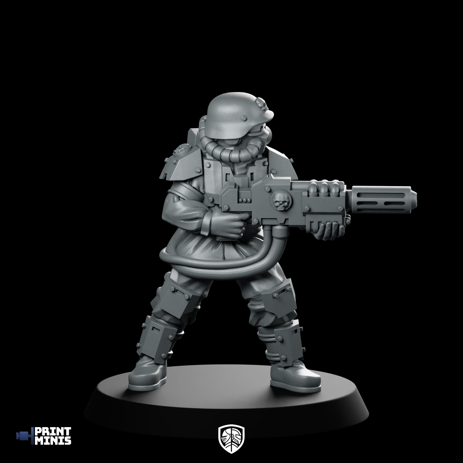 Fusion Gun Body Pose 2 Miniature Sci-Fi Soldier