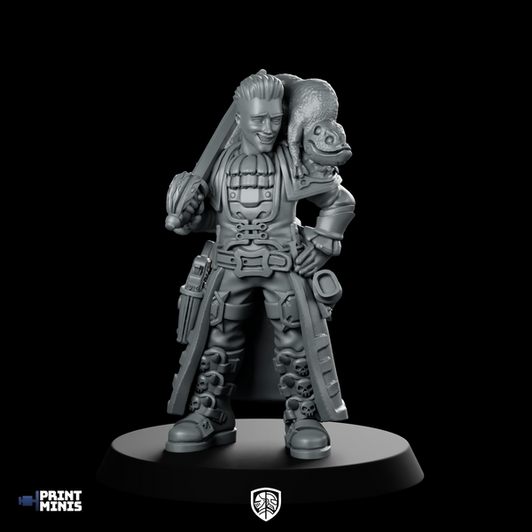 Gabriel 2.0 Miniature Cyberpunk Swashbuckler NPC Resin