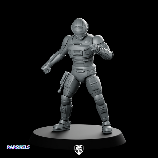 Galactic Space Sheriff Miniature Armored Sci-Fi Lawman