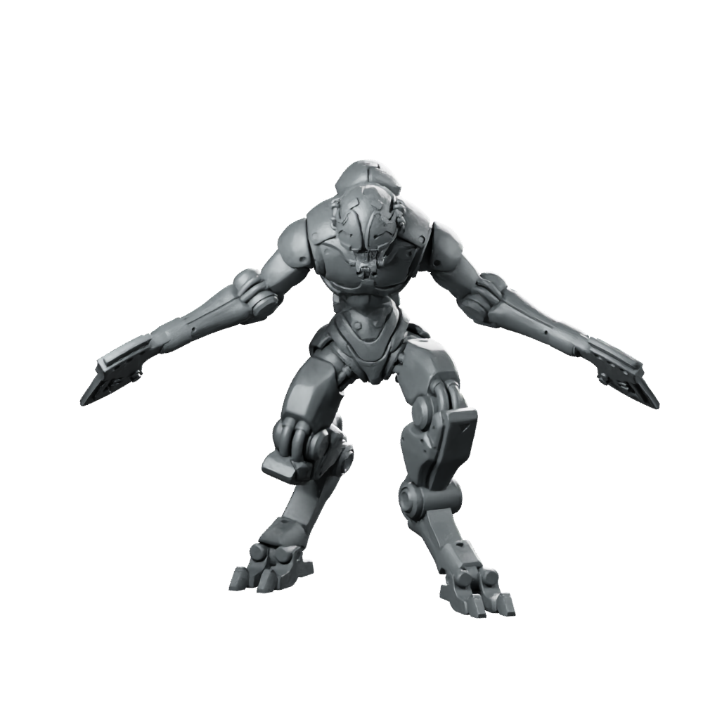 Assassin Galandrix Jade Panther Miniature Cybernetic Sci-Fi Stalker Miniature 360 Spin 01