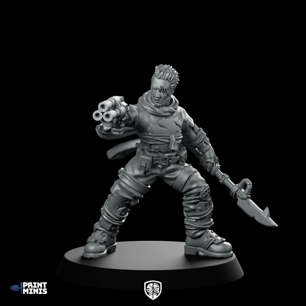 Gallows Miniature Cyberpunk Enforcer Gun Dagger Sci-Fi