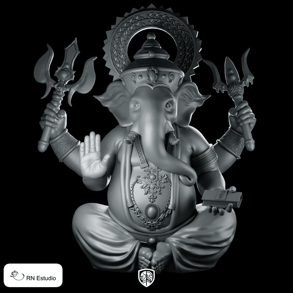Ganesha Miniature Divine Guardian Elephant Spellcaster Resin - RN Estudio - We Print Miniatures