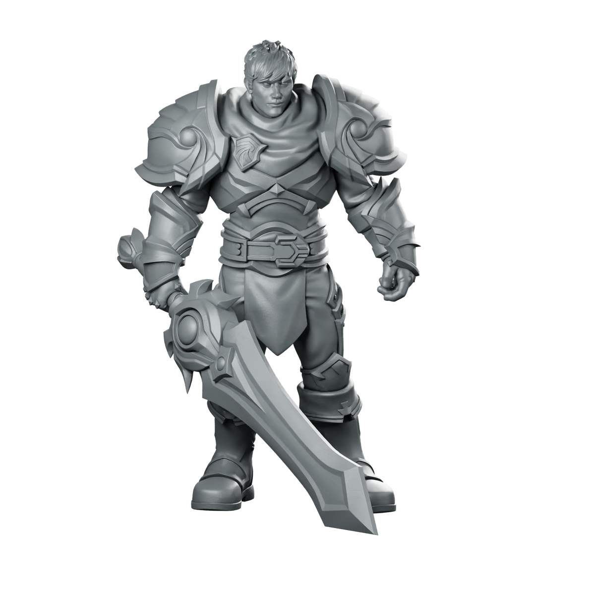 Garen Armoured Warrior Knight Sword Miniature Miniature 360 Spin 01