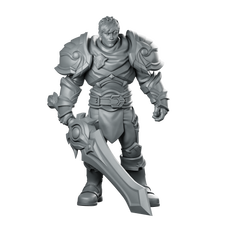 Garen Armoured Warrior Knight Sword Miniature Miniature 360 Spin 01