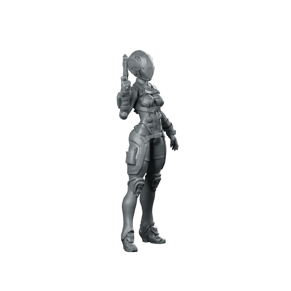 Gaskar Pilot Winowna B Cyborg Operative Miniature 360 Spin 02