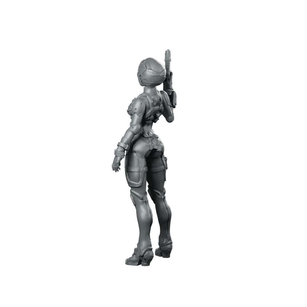 Gaskar Pilot Winowna B Cyborg Operative Miniature 360 Spin 06