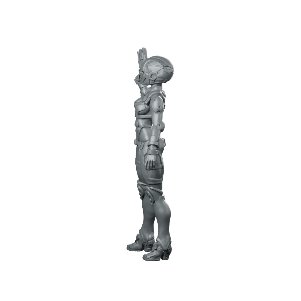 Gaskar Pilot Winowna B Cyborg Operative Miniature 360 Spin 07