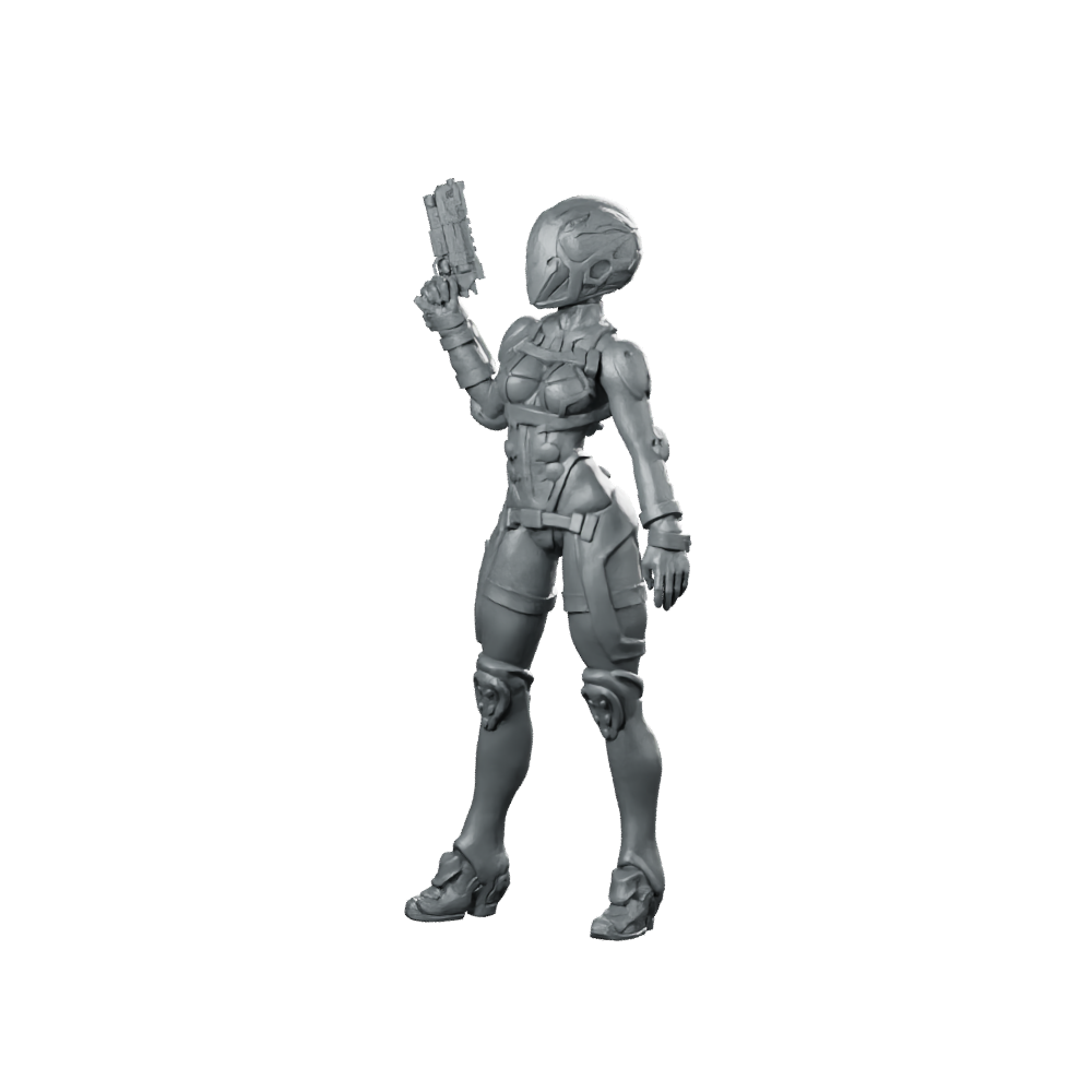 Gaskar Pilot Winowna B Cyborg Operative Miniature 360 Spin 08