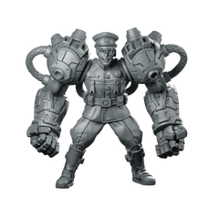 General Nikolosky Ivanov Miniature Cyberpunk Exo-Suit Commander Miniature 360 Spin 01