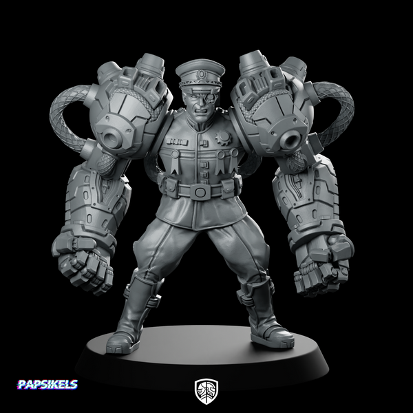 General Nikolosky Ivanov Miniature Cyberpunk Exo-Suit Commander