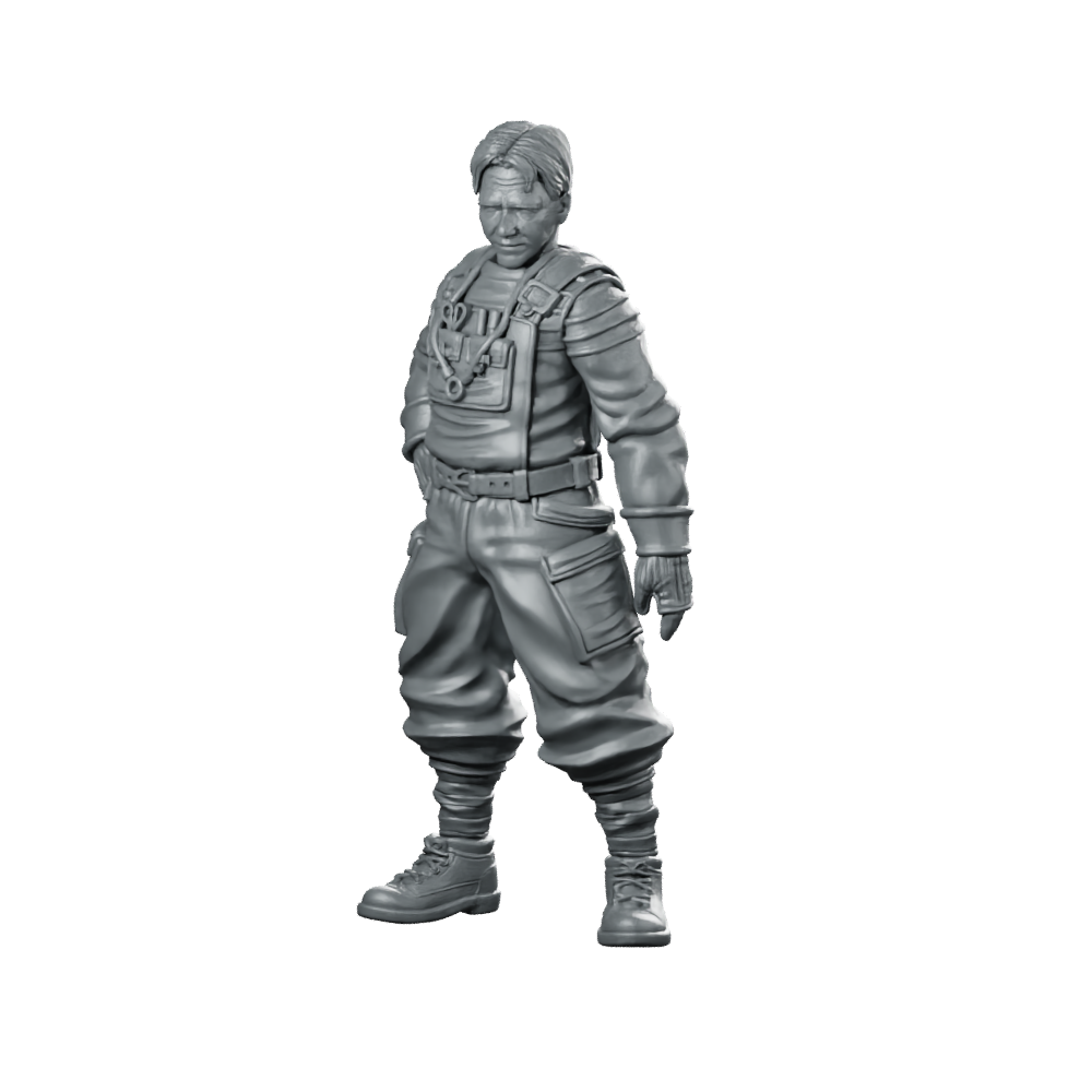 Geneticist Creator Miniature Sci-Fi Scientist Resin Figure Miniature 360 Spin 08