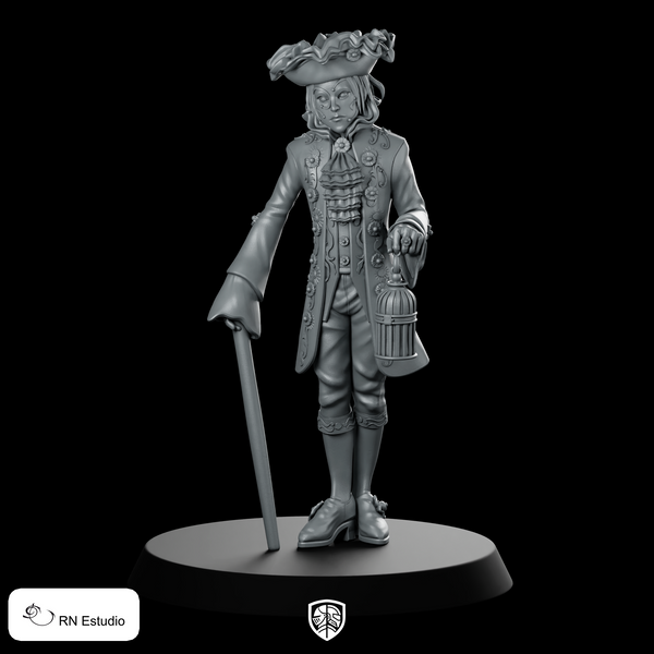 Gentleman Florindo Miniature Dapper Noble Lantern NPC