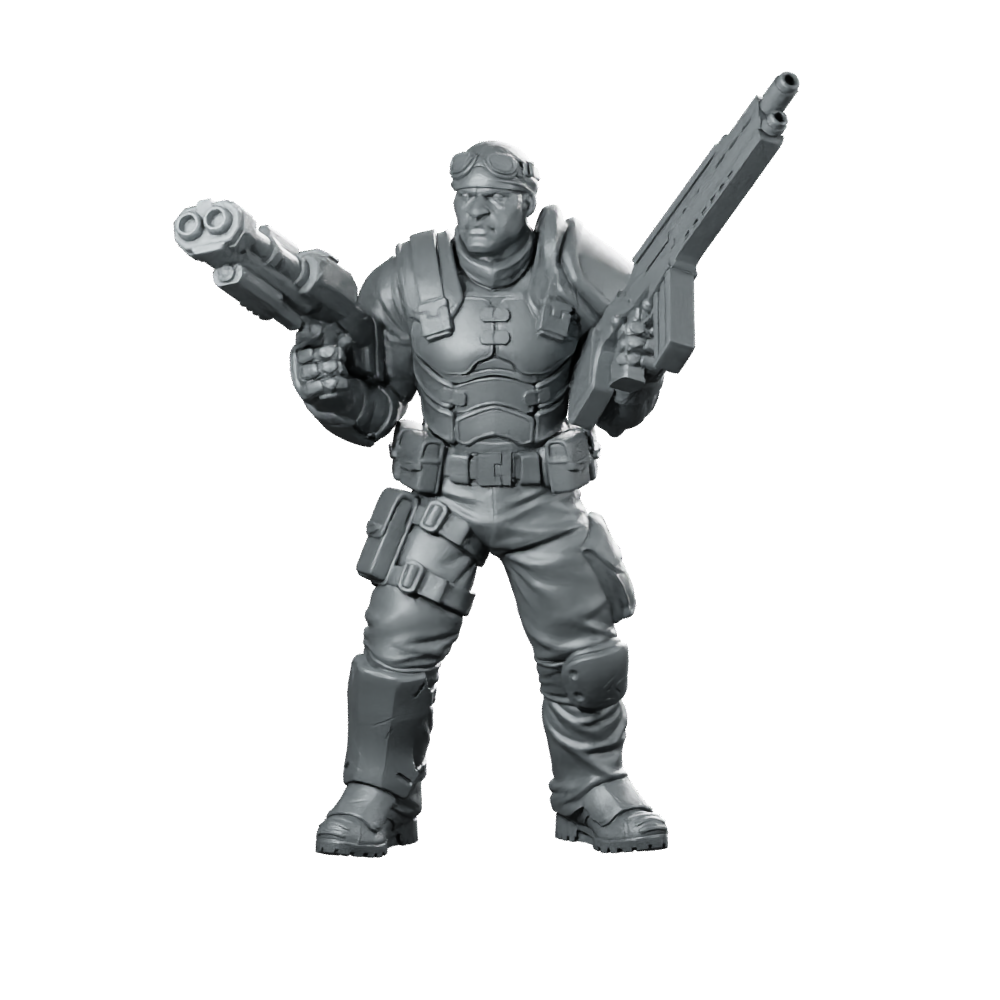 Gericho Harding Heavy Gunner Miniature 360 Spin 01